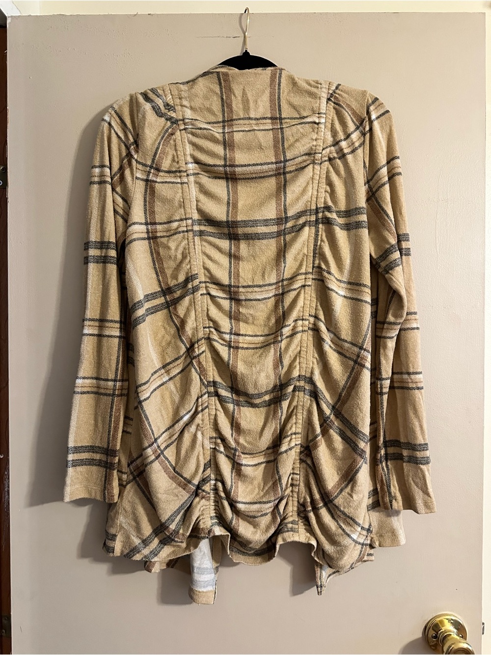 O'2nd Yellow Plaid Open-Front Jean Jacket - Picture 3 of 4